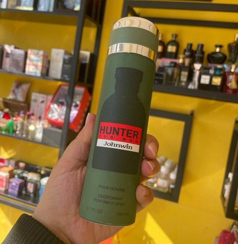 اسپری بدن خوشبوکننده بدن مردانه جانوین هوگو سبز (Johnwin spray HUNTER) حجم۲۰۰میل فروشگاه پرفیوم رایحه