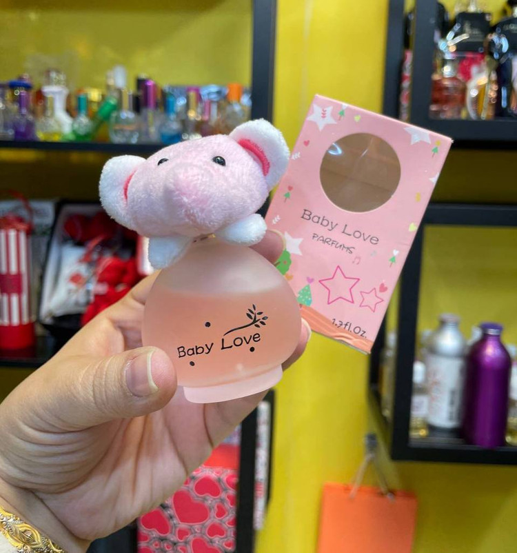 عطر کودک بیبی لاو مدل فیل صورتی کد KQF-197 فروشگاه پرفیوم رایحه