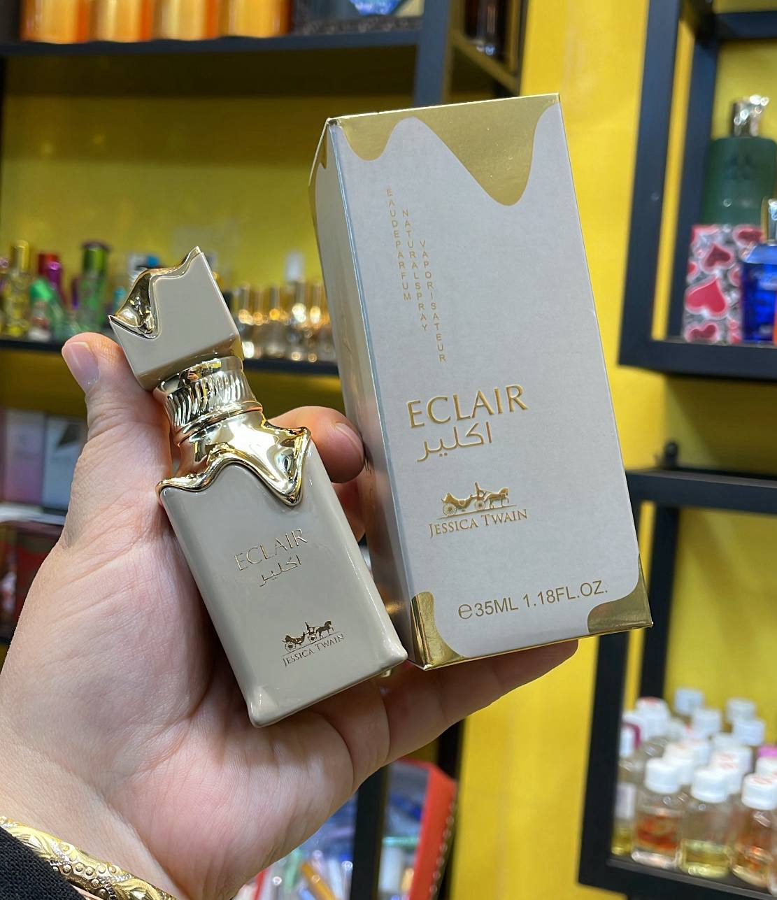 عطرادکلن مینیاتوری 35 میل جسیکا توین مدل اکلیر رایحه اکلایر فروشگاه پرفیوم رایحه